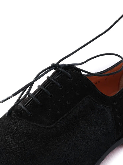 Excellent Santoni Black Leather Dress Shoes Size 41 Cap Toe