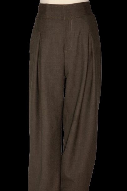 lorena antoniazzi green wide-leg trousers size s - good condition