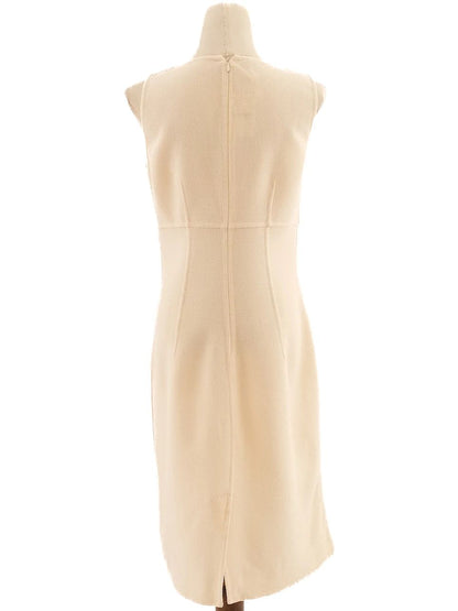 Excellent Ermanno Scervino Yellow Wool Sleeveless Dress Size XL