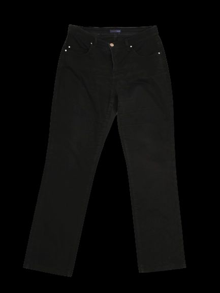 excellent trussardi black women’s pants size m cotton natural
