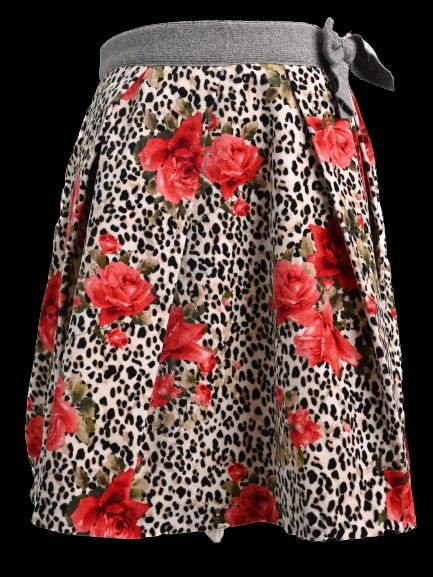 NEW Monnalisa Kids Skirt Floral Animal Print Size 12