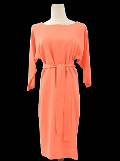 Excellent Diane von Furstenberg Orange Silk Dress Size M