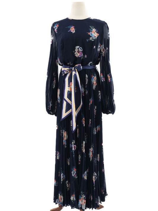 NEW Zimmerman Floral Maxi Dress Blue Polyester Size L