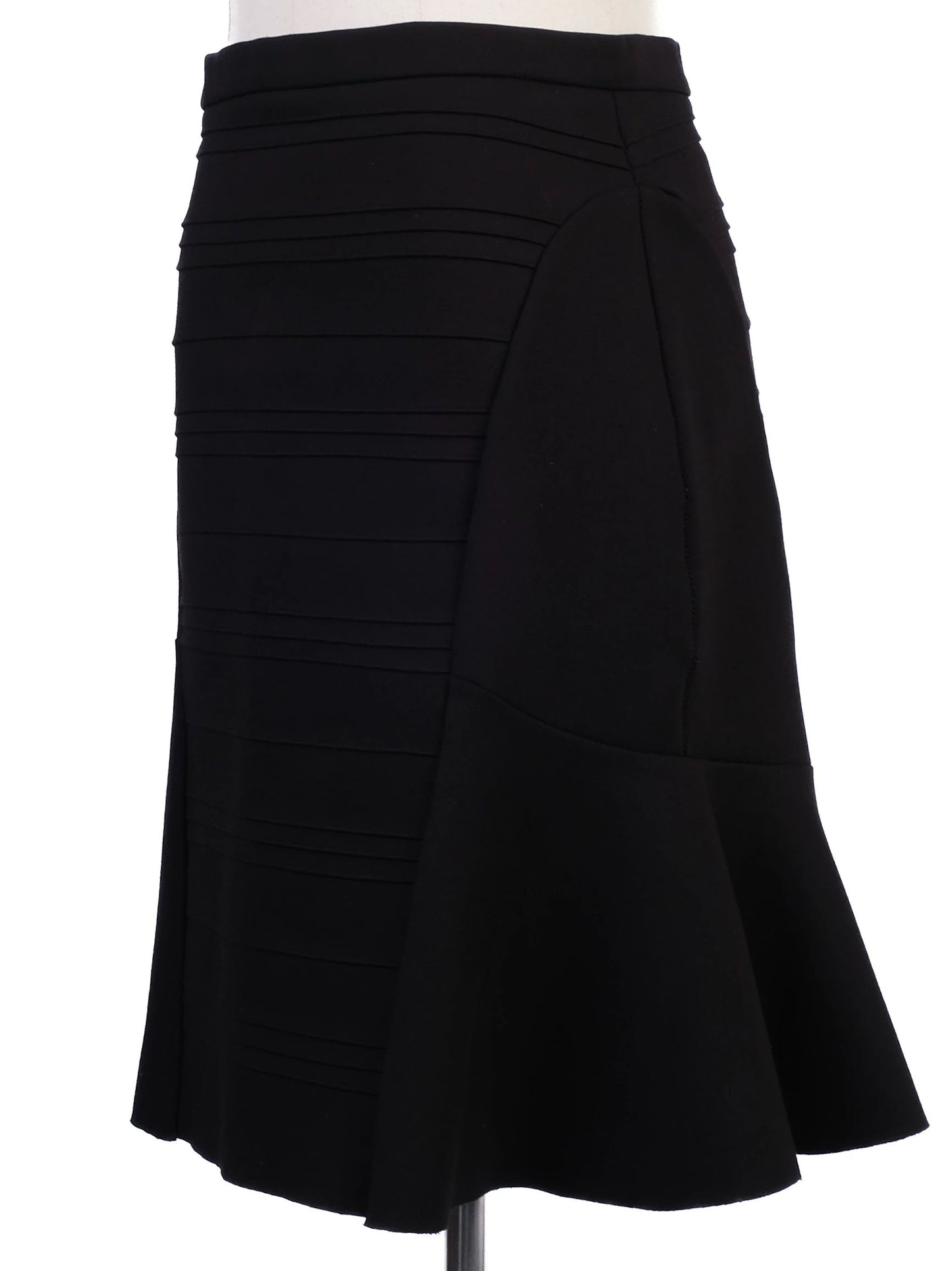 excellent maje black female skirt size m pleated flared hem
