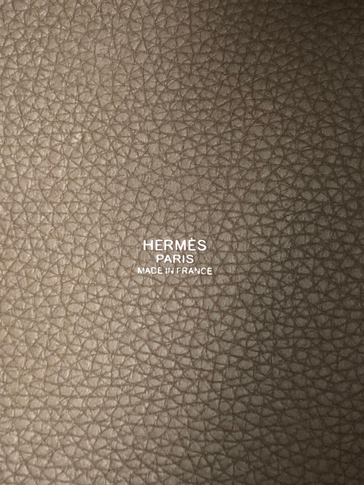 Hermes Etoupe Picotin MM,Taurillon Clemence PHW  U Stamp