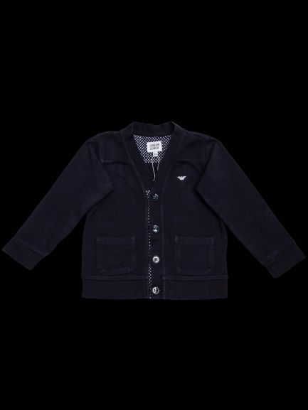 good armani exchange blue cotton cardigan for kids size 3