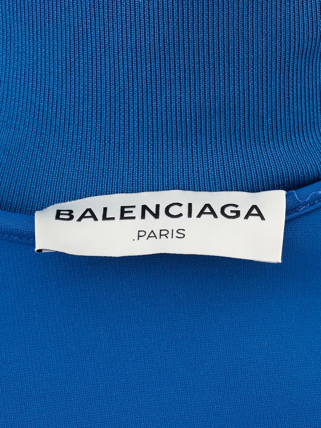 excellent balenciaga blue zip-up jacket size s women viscose