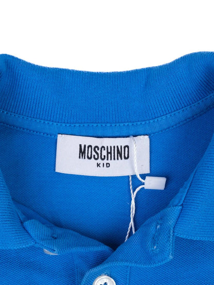 Excellent Moschino Blue Cotton Polo Shirt for Kids Size 6