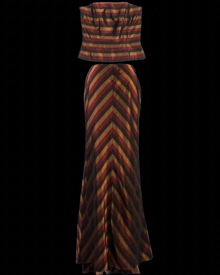 excellent luisa spagnoli strapless top & long skirt set size m