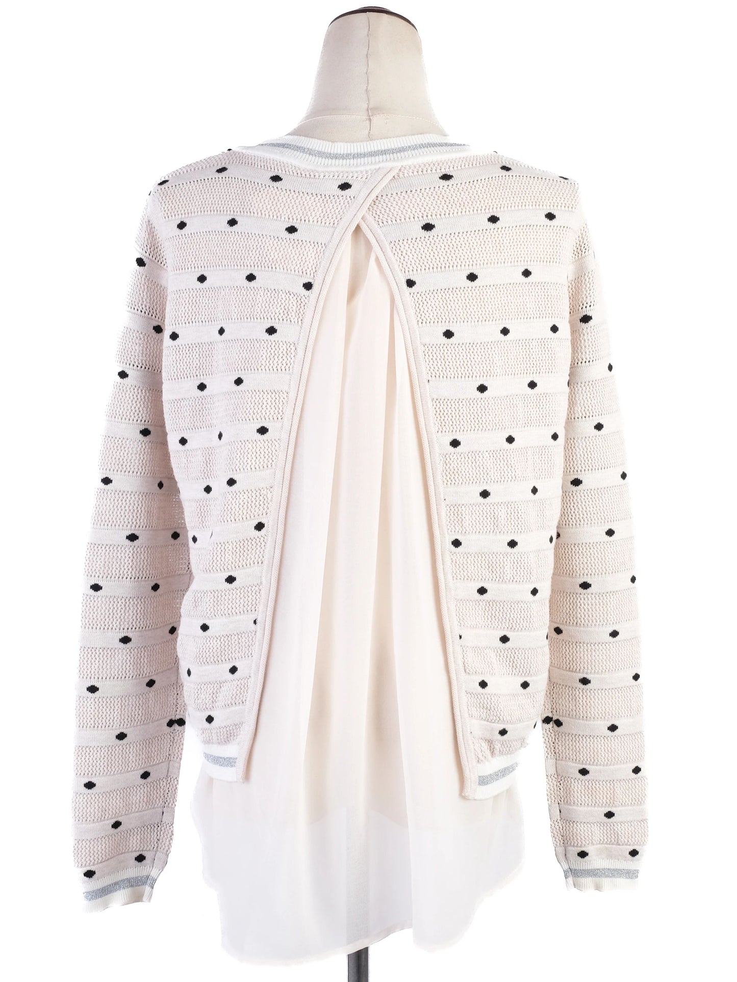 excellent patrizia pepe gray viscose sweater size m with decorative details