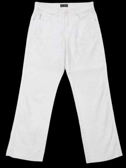 excellent armani jeans white cotton size m women's jeans