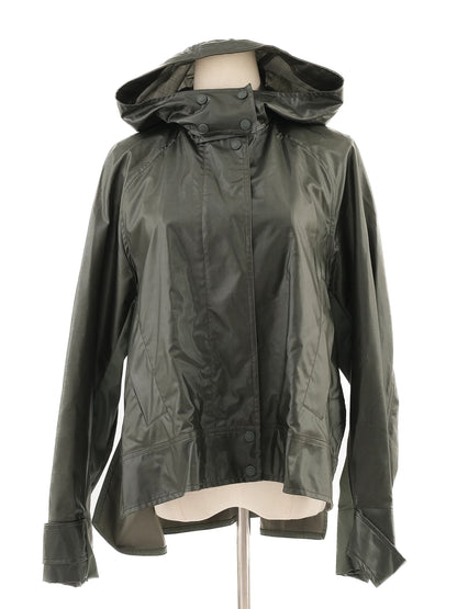 Excellent Sportmax Green Wool Hooded Jacket Size L with Pockets
