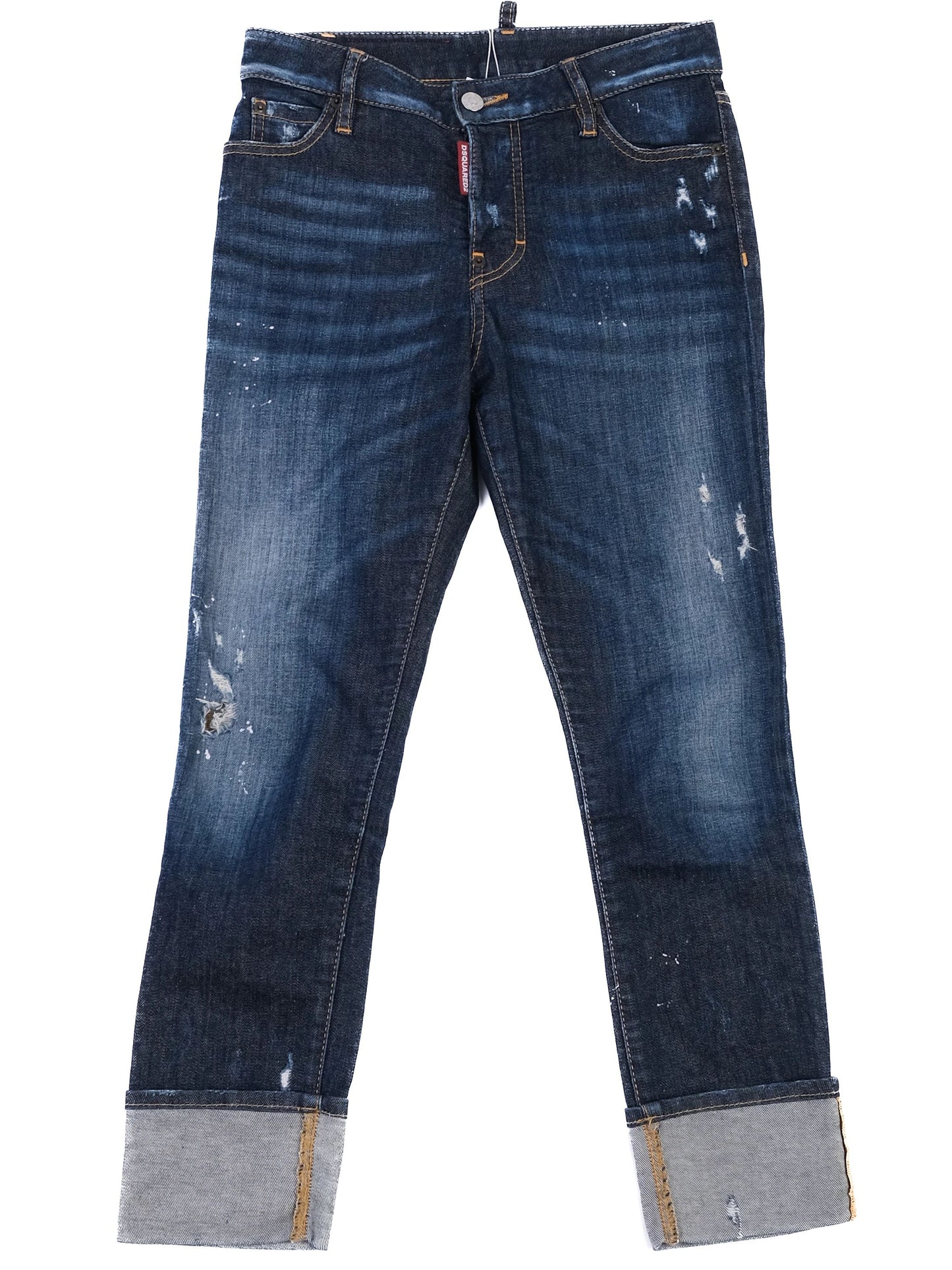 excellent dsquared2 distressed blue jeans size xs women