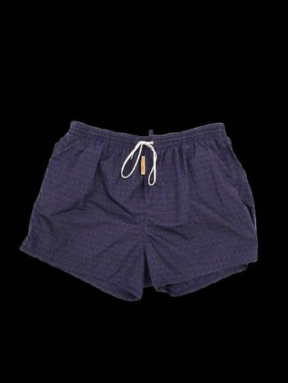 Excellent Dsquared2 Men's Shorts Blue Nylon Size M with Drawstring