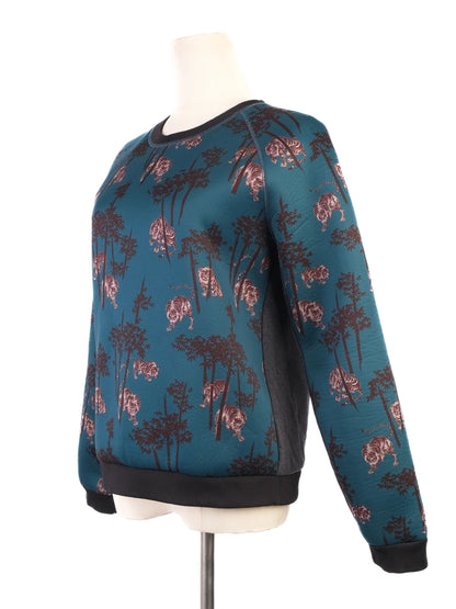 Excellent Kenzo Women's Sweatshirt Blue Polyester Size S