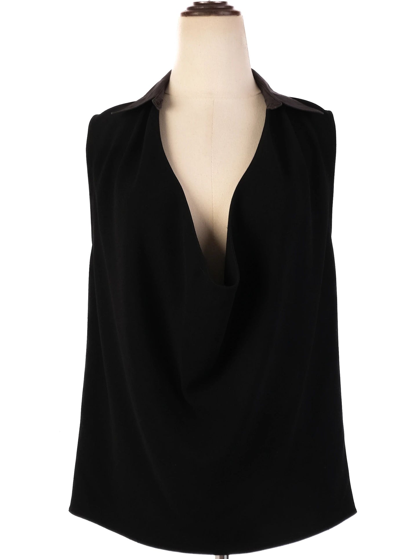 excellent balenciaga black sleeveless top triacetate women
