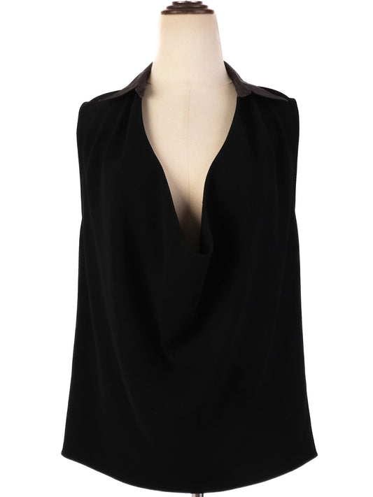 Excellent Balenciaga Black Sleeveless Top Triacetate Women