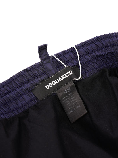 Excellent Dsquared2 Men's Shorts Blue Nylon Size M with Drawstring