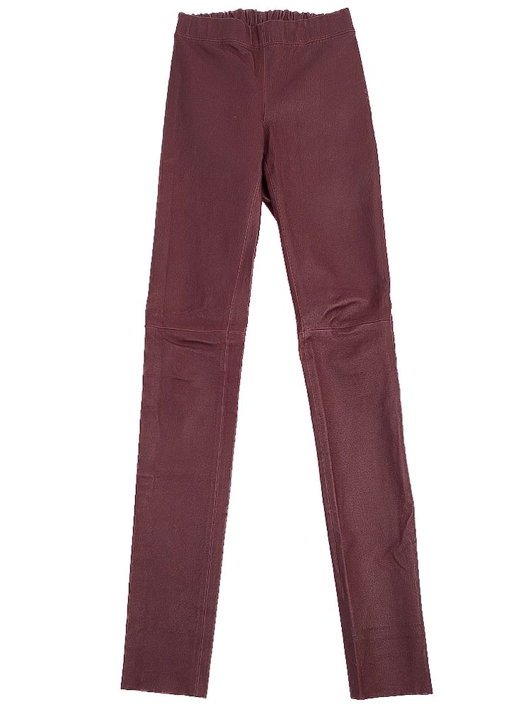 average condition joseph maroon leather leggings size s