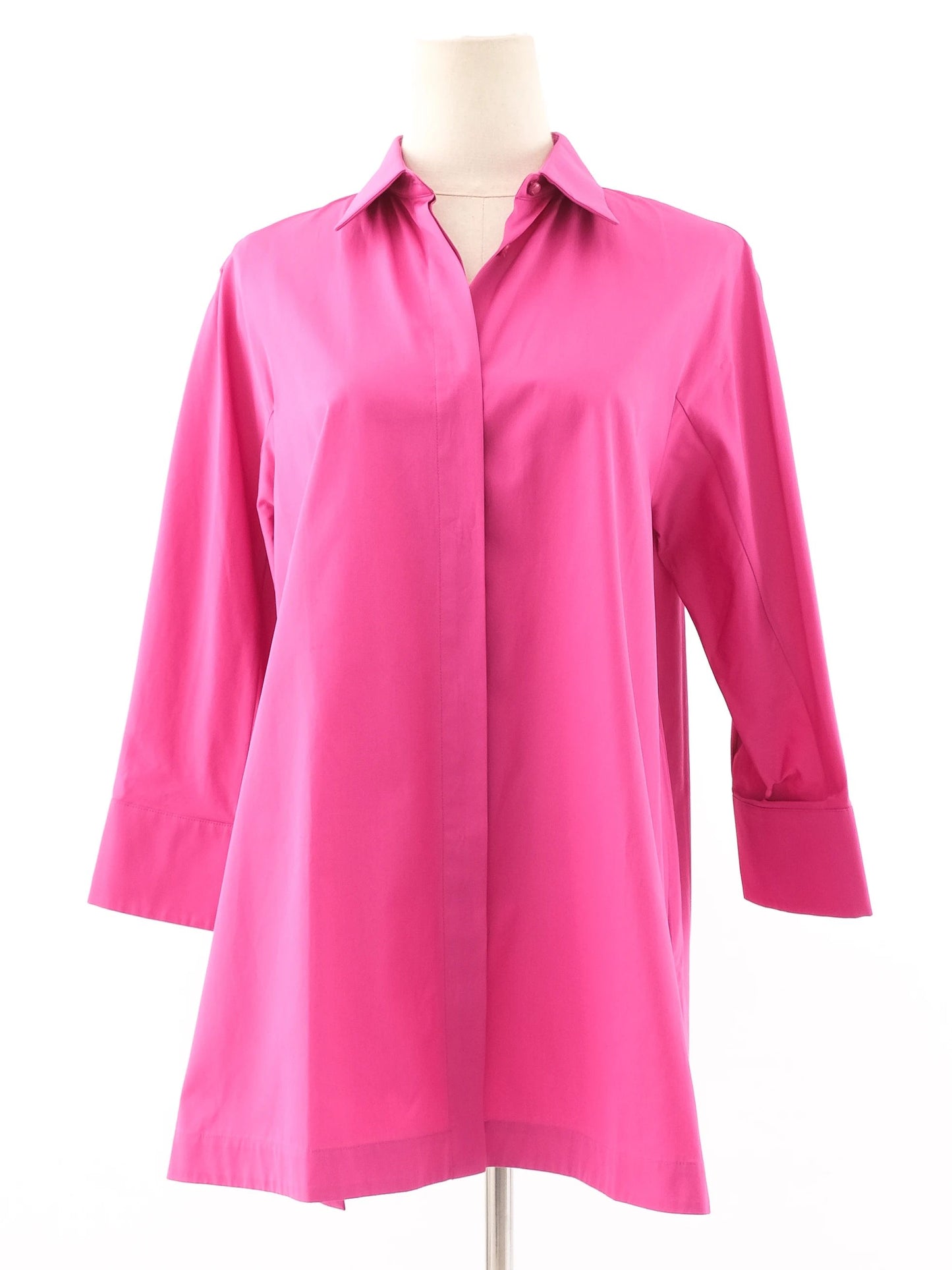 excellent max mara pink cotton tunic shirt size l women
