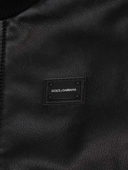 Perfect Dolce Gabbana Black Leather Jacket for Kids Size 6