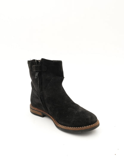 Excellent Bonpoint Black Leather Ankle Boots for Kids Size 28