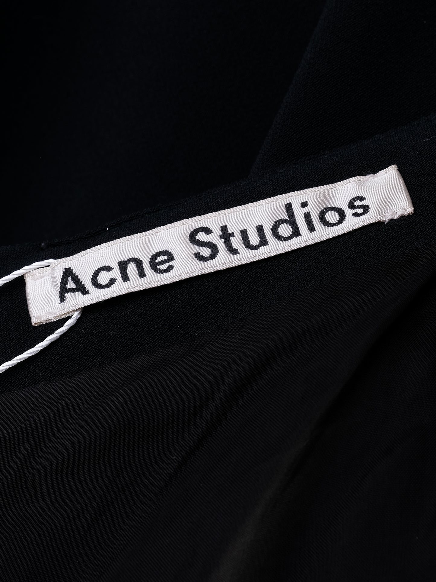 excellent acne studios black viscose skirt size m with side straps