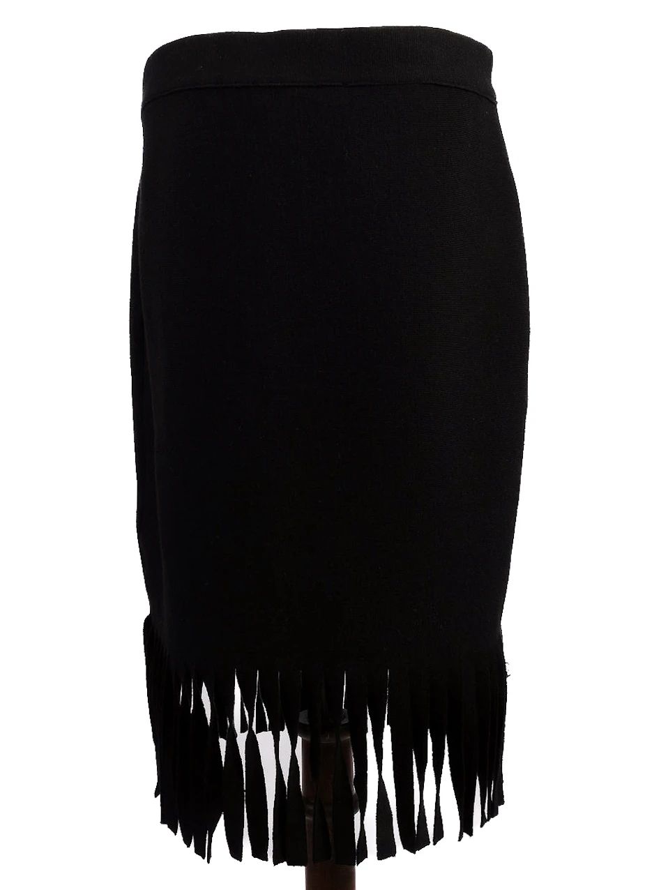 excellent blumarine black women's cardigan fringe detail size s