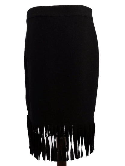 Excellent Blumarine Black Women's Cardigan Fringe Detail Size S