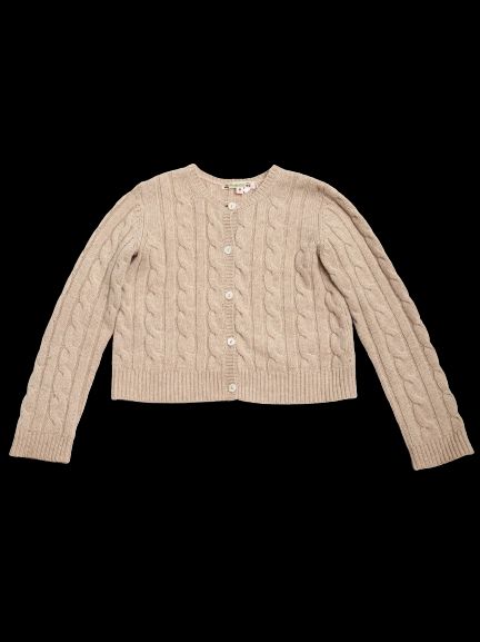 Good Bonpoint White Angora Wool Cardigan for Kids Size 10