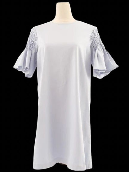 Excellent Ted Baker Blue Dress Size S with Ruffled Sleeves