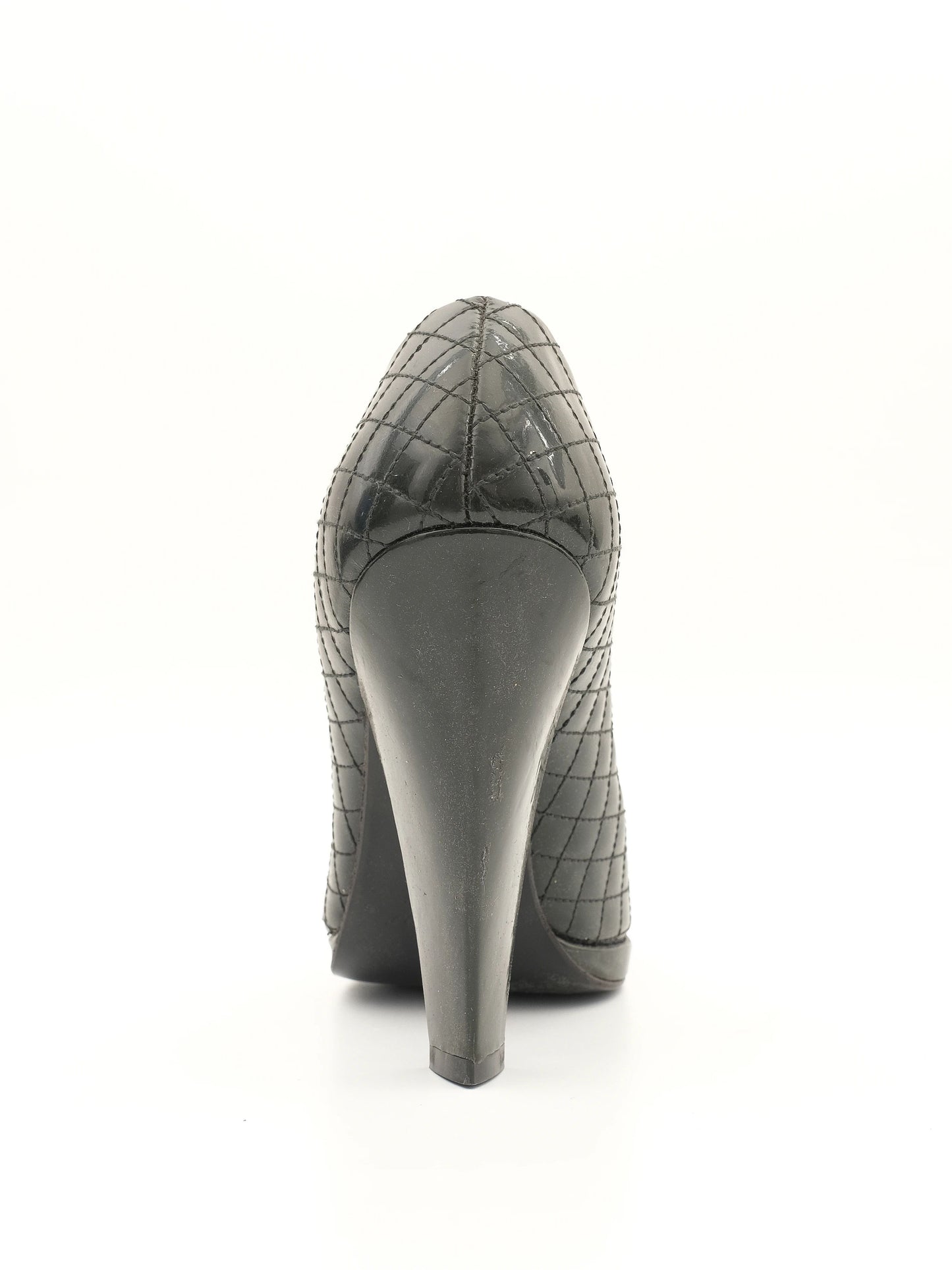 byblos black high-heeled leather shoes size 38 - perfect condition