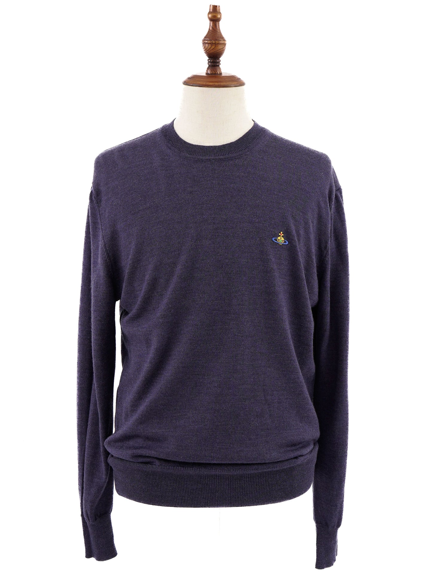 excellent vivienne westwood men's blue wool sweater size l