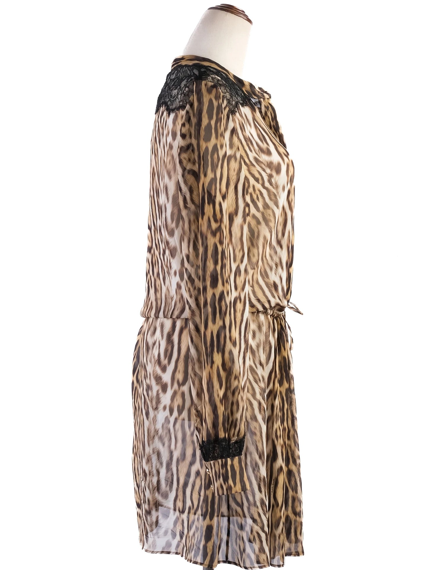 roberto cavalli silk animal print dress size m excellent condition