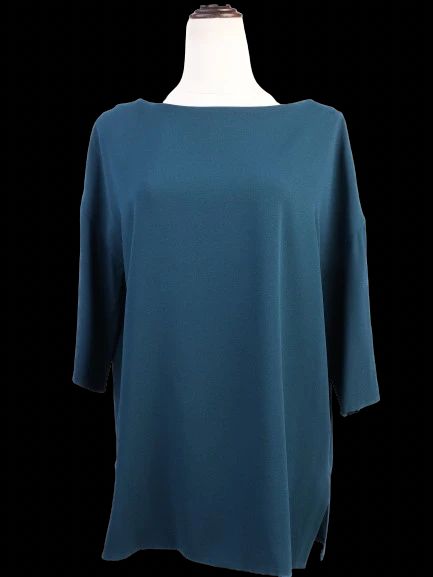 etro green viscose loose-fitting top size l - excellent condition