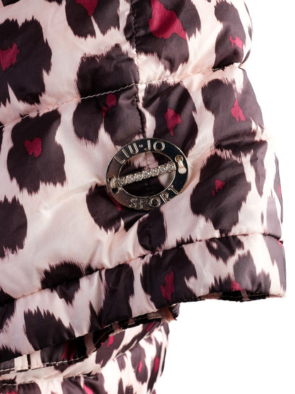 Excellent Liu Jo Short-Sleeve Padded Jacket Leopard Print Size XS