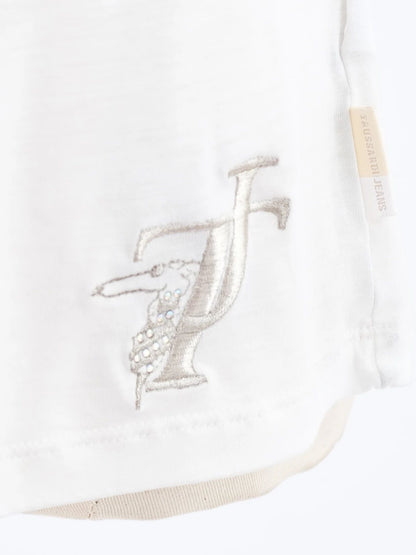 Trussardi White Lyocell Sleeveless Top Size L Excellent Condition