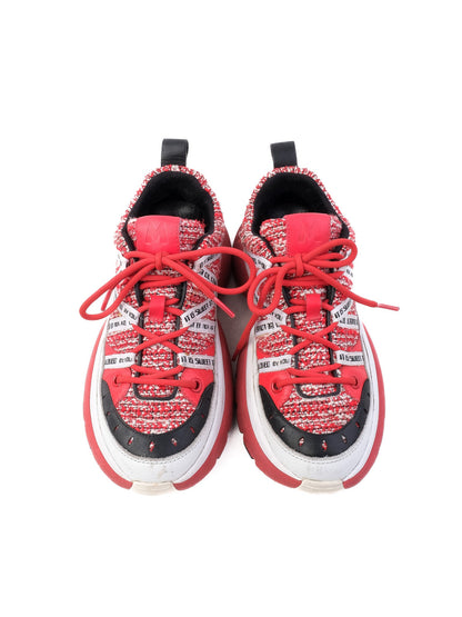 Excellent Maje Red and White Chunky Sneakers Women's Size N/A