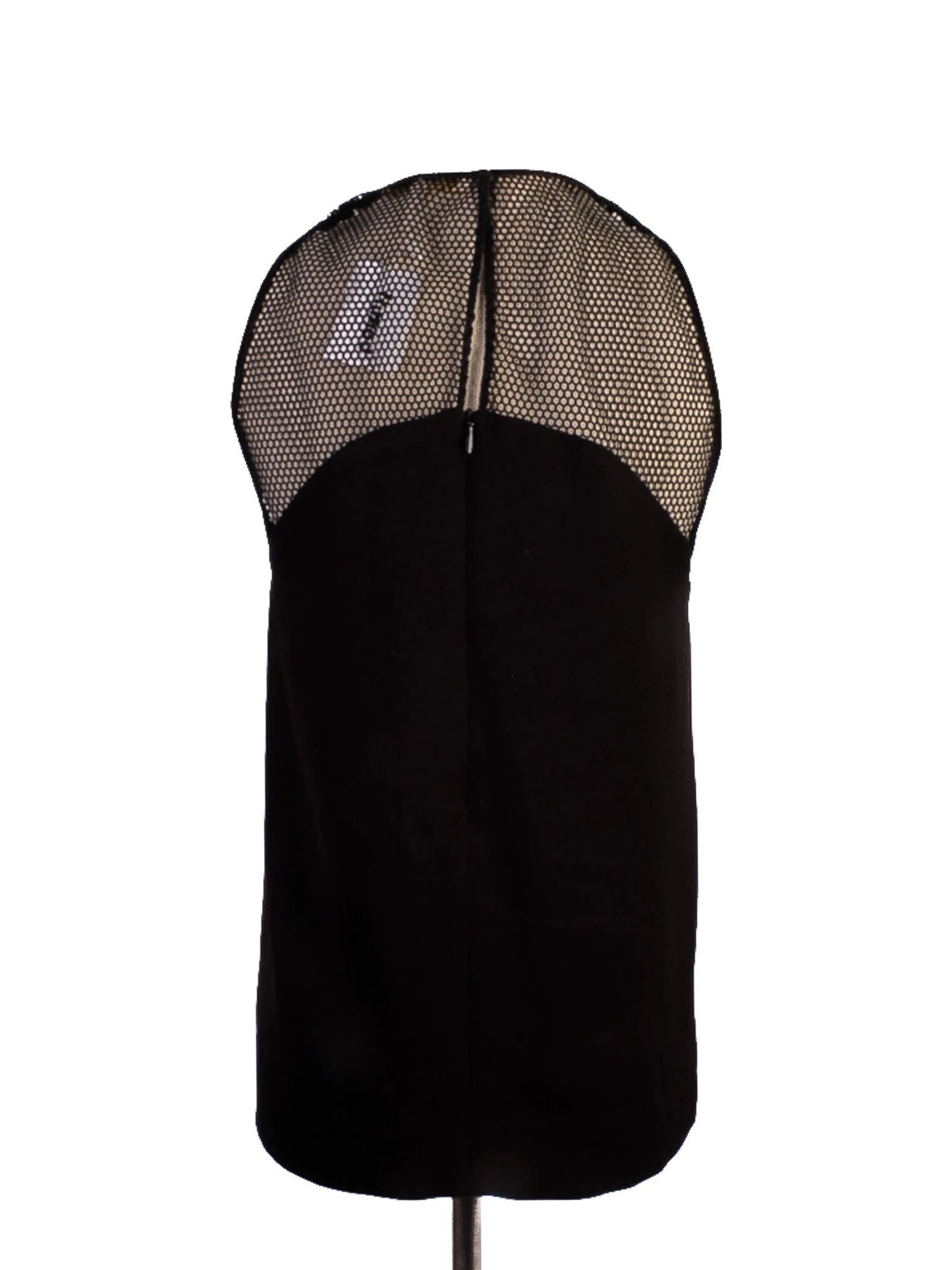 excellent maje black sleeveless top size s with lace detail