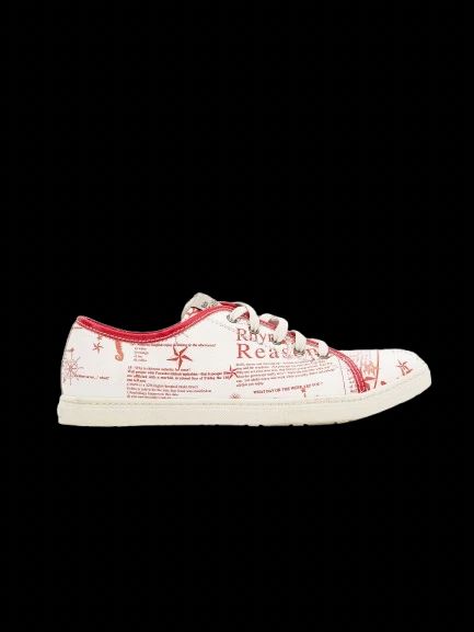 excellent john galliano white leather sneakers size 37 with newspaper print