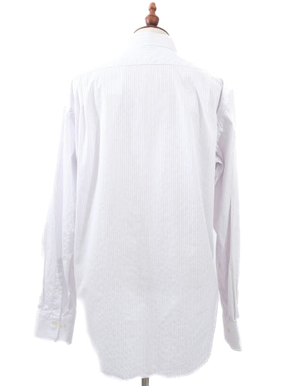Excellent Pal Zileri Striped Dress Shirt XL Cotton Natural