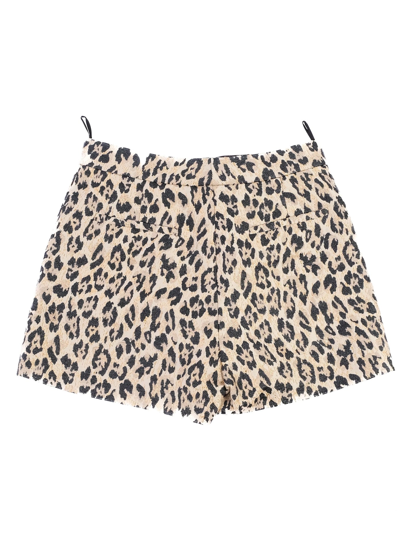 excellent valentino leopard print silk shorts size l made in italy