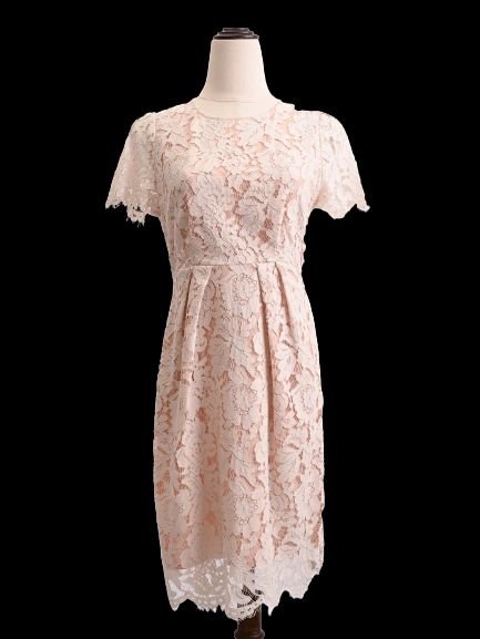 twinset white floral lace dress size s - good condition