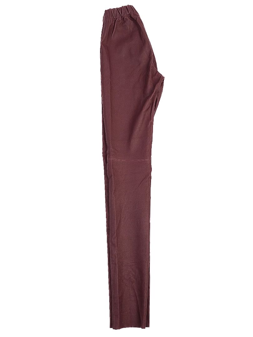 average condition joseph maroon leather leggings size s