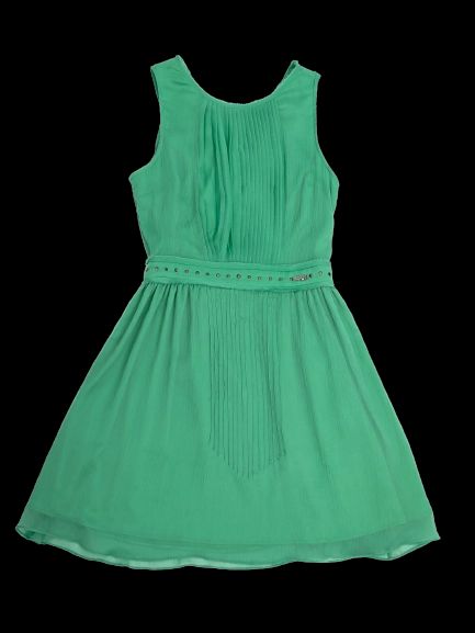 Excellent Guess Green Polyester Sleeveless Dress Size S