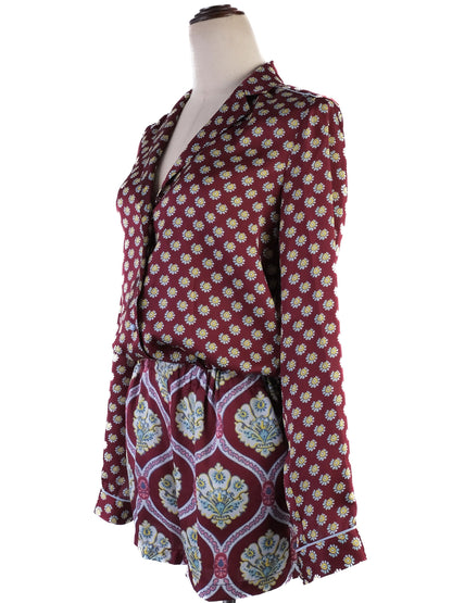 Excellent Pinko Red Two-Piece Clothing Set Women's Sleepwear