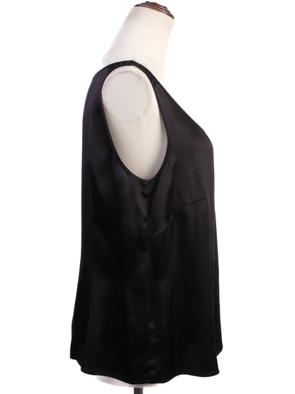 Excellent Escada Black Silk Sleeveless Blouse Size M