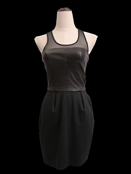 excellent elizabeth and james black sleeveless dress size xs