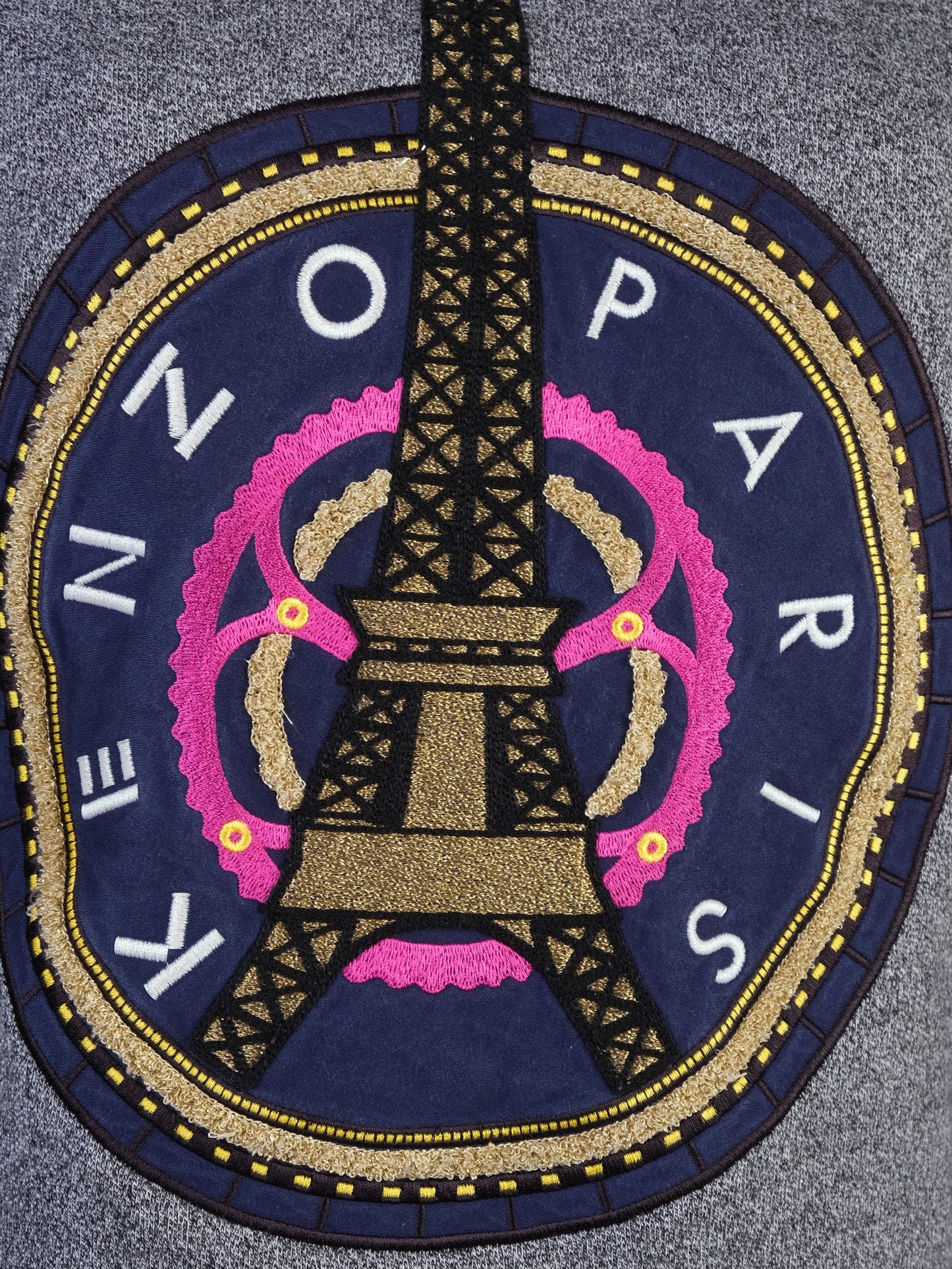 excellent kenzo paris gray cotton sweatshirt size m women's