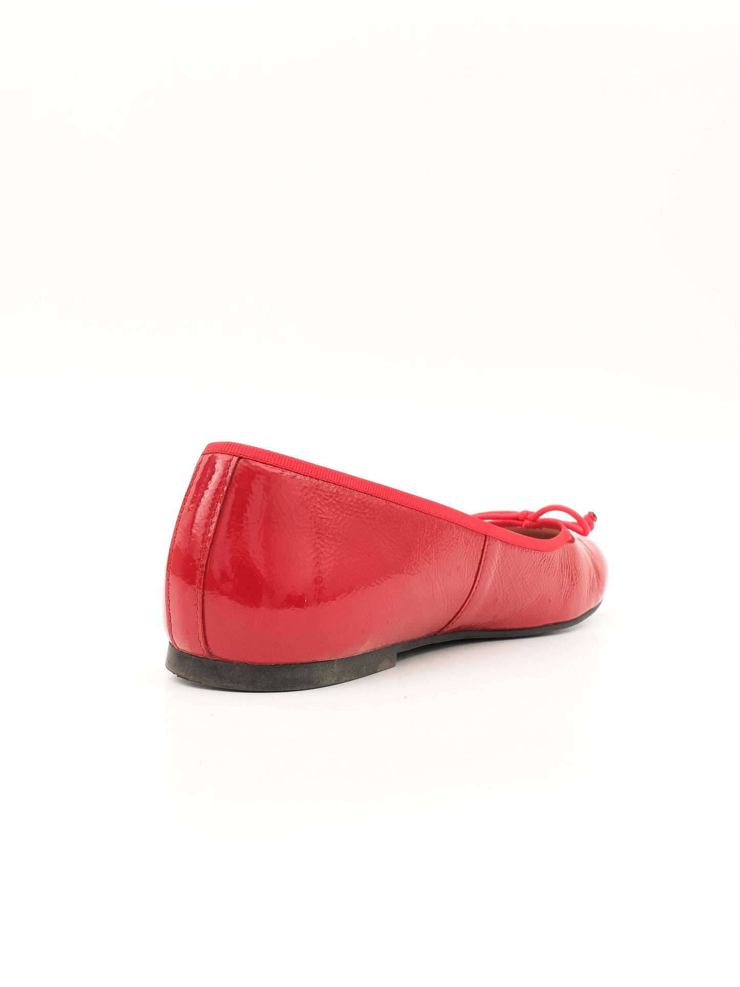 excellent pretty ballerinas red leather ballet flats size 36
